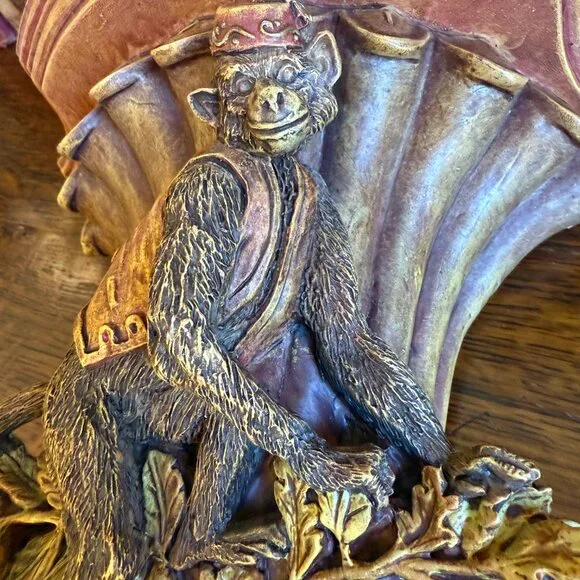 Vintage Bell Hop Monkey Wall Sconce/shelf plate - Picture 4 of 12